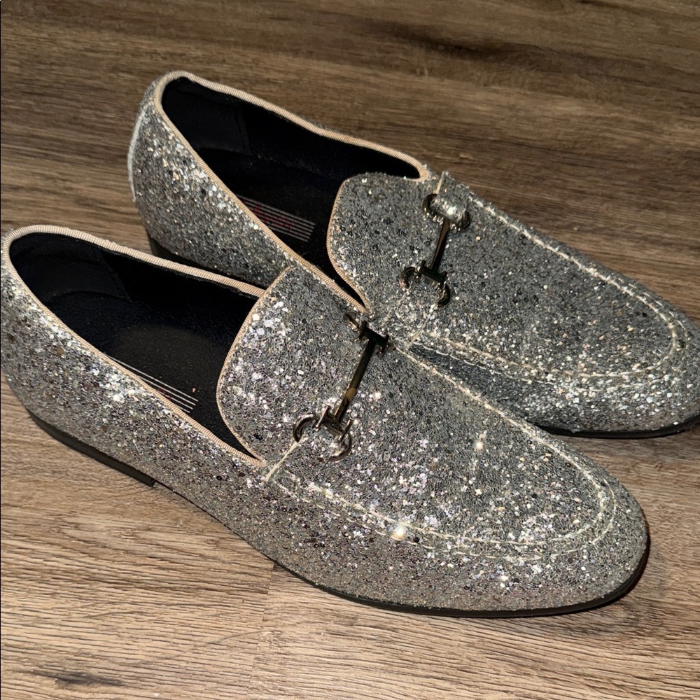 Men's Silver Loafers